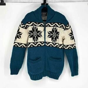 Vtg Lost Horizons Mens Sundance Jorunn Nordic Full Zip Cardigan Sweater - SM